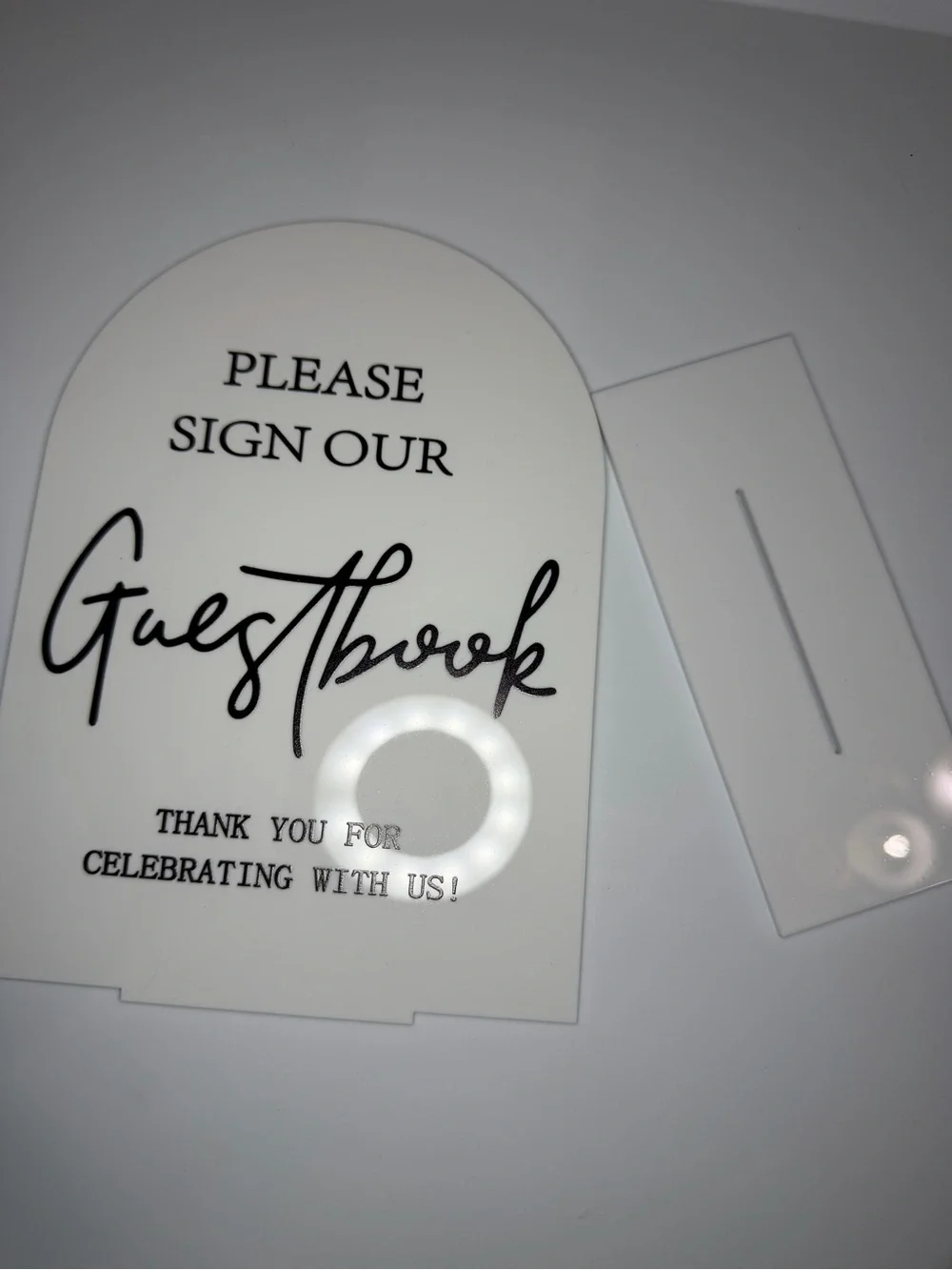White Acrylic Wedding Signage
